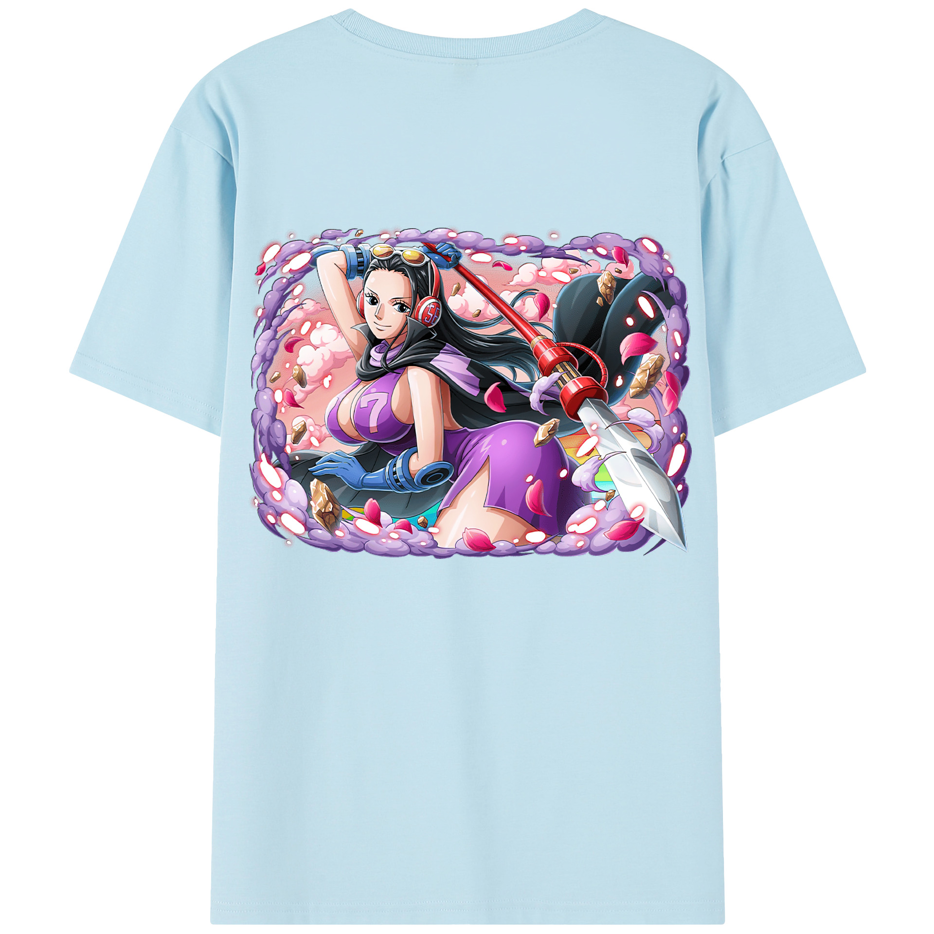 ワンピース ニコ・ロビン ONE PIECE Nico Robin 綿100％半袖Tシャツ（背面プリント）